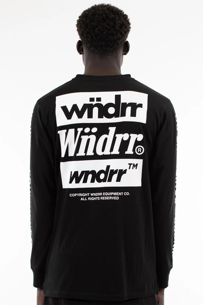WNDRR icon L/S tee - black